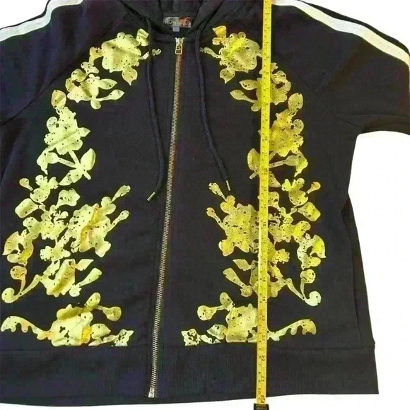 Gold Embellished Full Zip Women’s Hoodie size XL - Picture 4 of 6